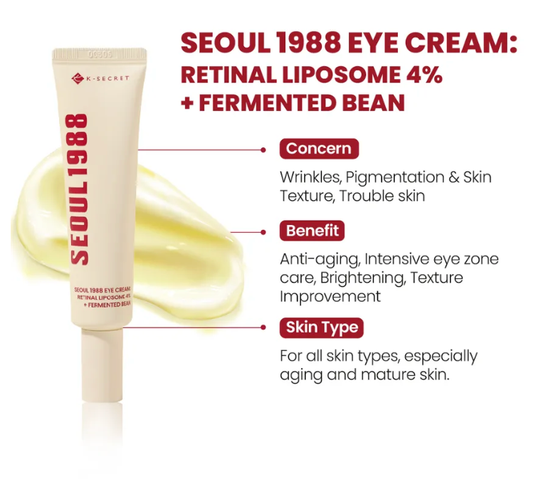 Seoul 1988 Eye Cream : Retinal Liposome 4% + Fermented Bean