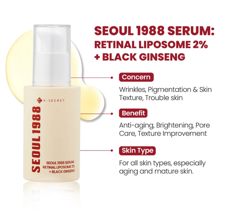 Seoul 1988 Serum : Retinal Liposome 2% + Black Ginseng