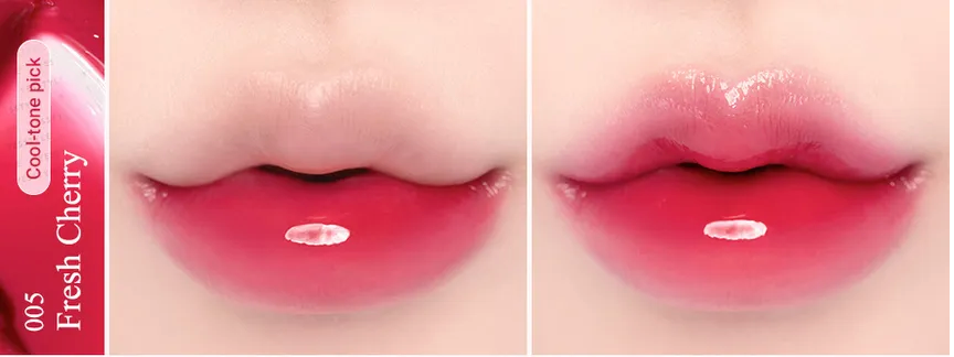 Close-up of lips wearing a pink lipstick with 'Cool Tone Pick' label on the left.