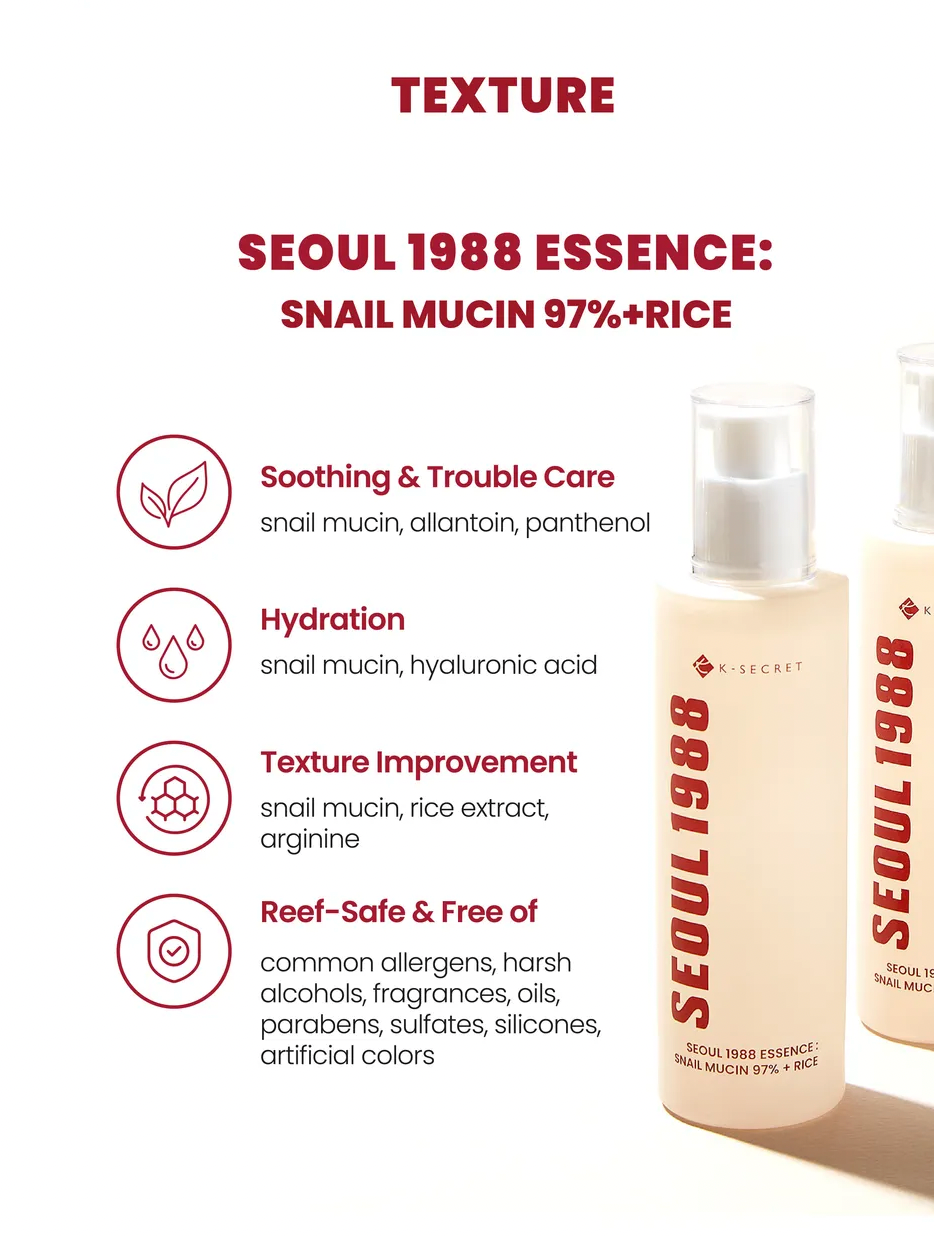 SEOUL 1988 Essence : Snail Mucin 97% + Rice