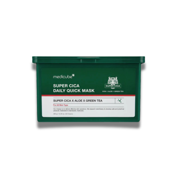 Medicube Super Cica Daily Quick Mask packaging on a white background