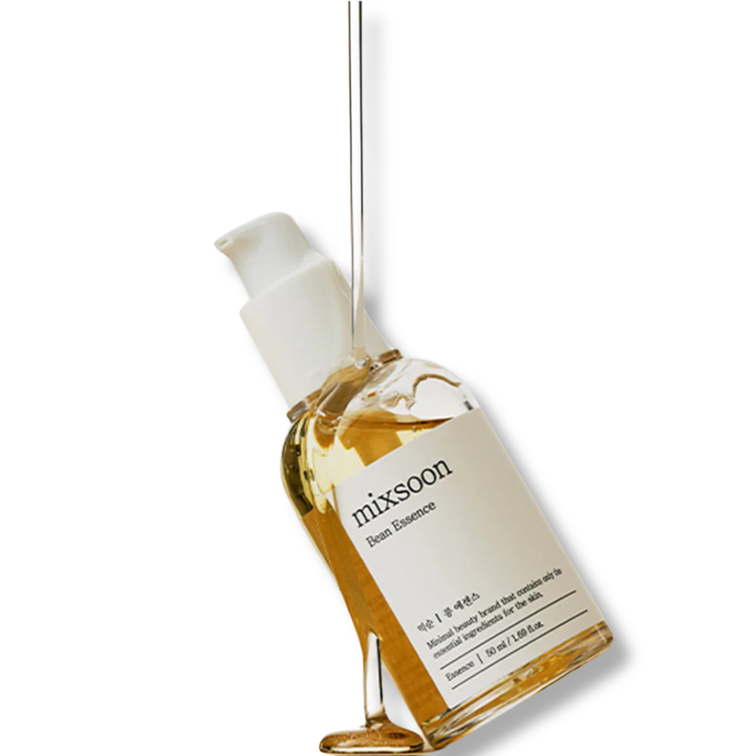 Bottle of 'mixsoon' essence on a white background