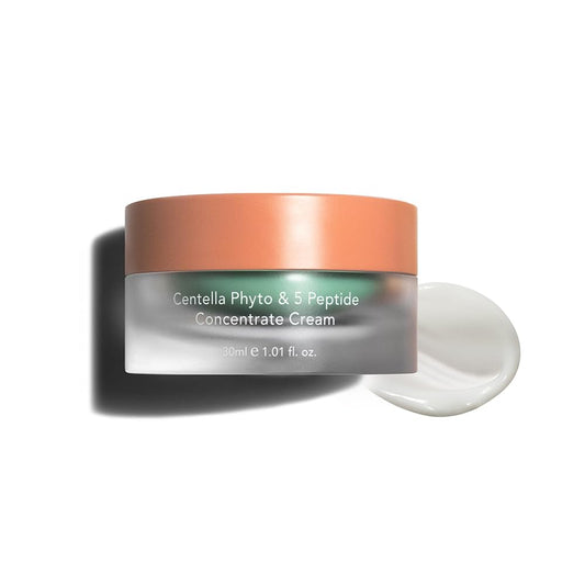Skincare cream jar with a metallic lid on a white background