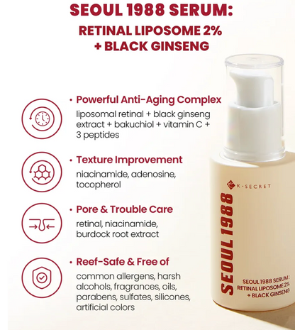 Seoul 1988 Serum : Retinal Liposome 2% + Black Ginseng