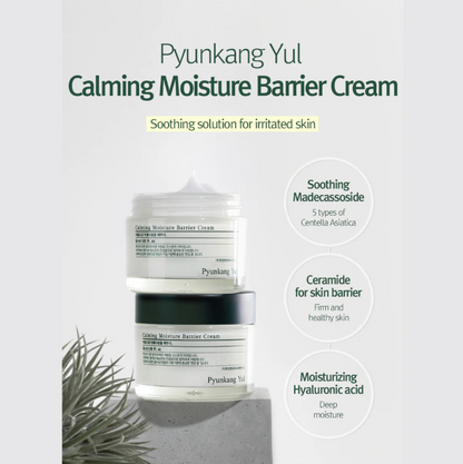 Pyunkang Yul Calming Moisture Barrier Cream with product details on a light gray background