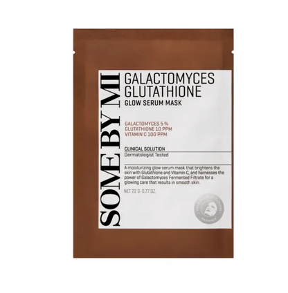 Solve by Me Galactomyces Glutathione Glow Serum Mask packaging on a white background