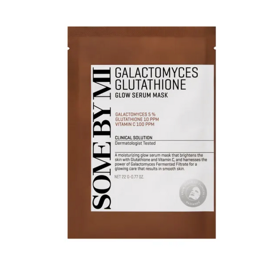 Solve by Me Galactomyces Glutathione Glow Serum Mask packaging on a white background