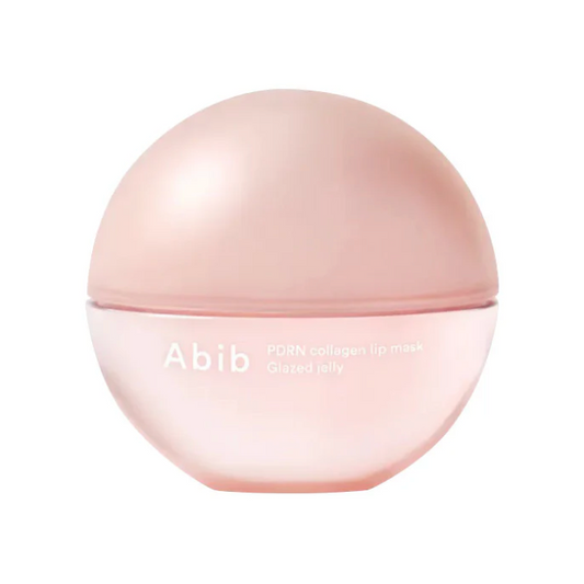 Pink lip balm with 'Abib' branding on a white background