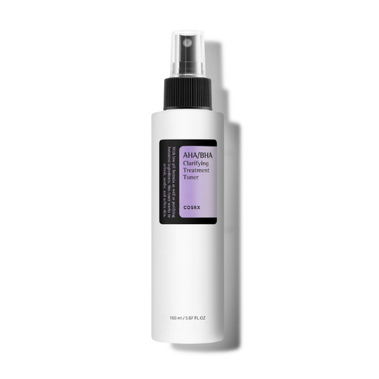 Cosrx AHA/BHA Clarifying Treatment Toner bottle on a white background