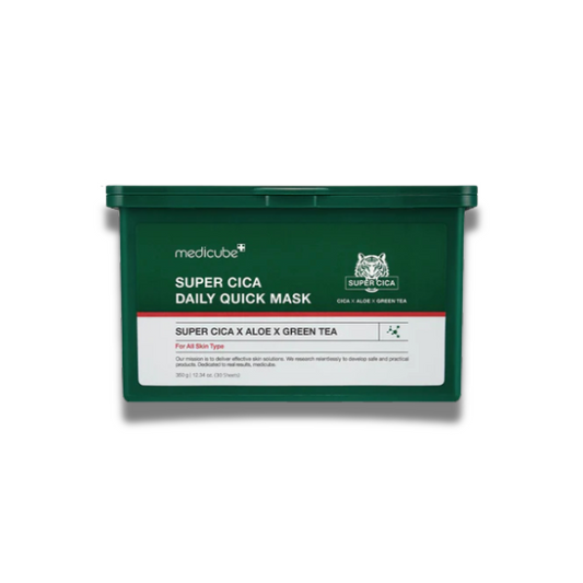 Medicube Super Cica Daily Quick Mask packaging on a white background