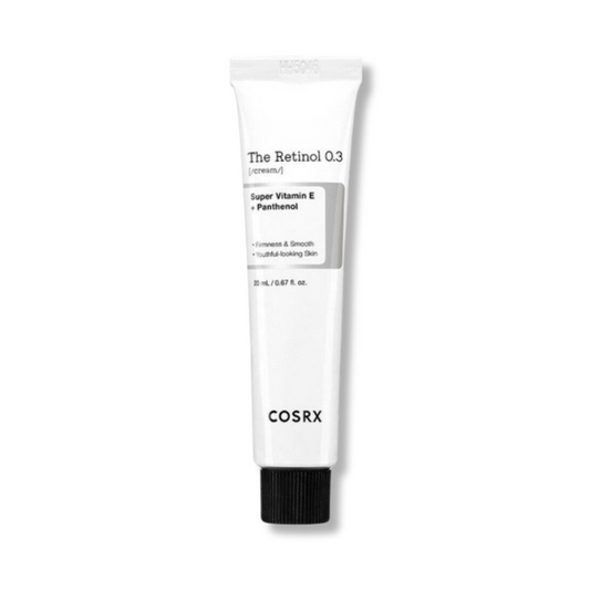 Cosrx tube of Retinol 03 cream on a white background