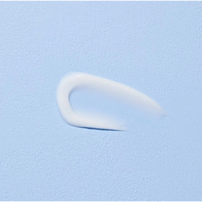 White plastic hook on a light blue background